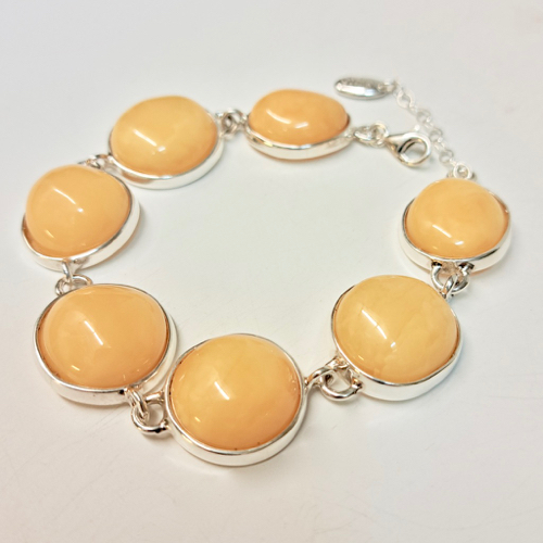 Click to view detail for HWG-2301 Bracelet Butterscotch Amber $275